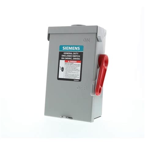 Siemens 30 Amp 2 Pole Fusible Safety Switch Disconnect In The