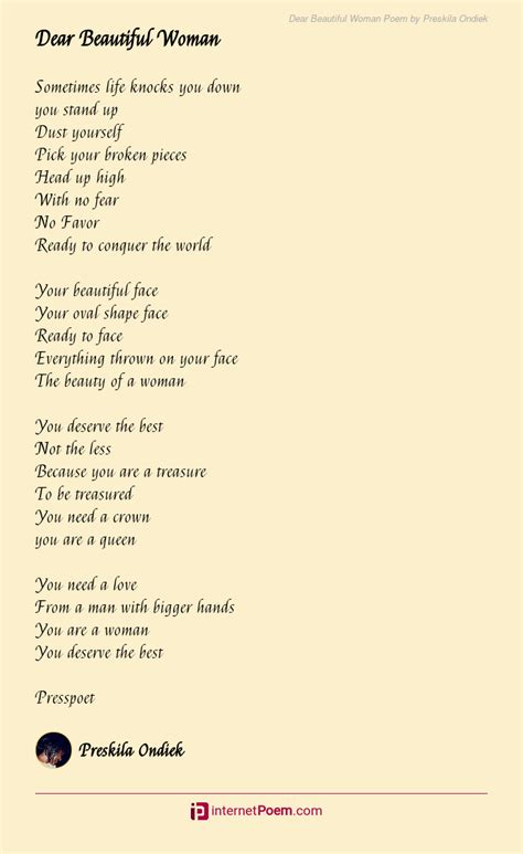 What Is A Beautiful Woman Poem