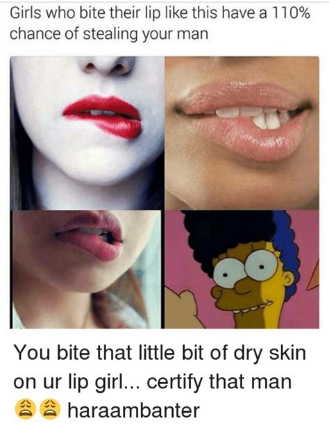 Girl Biting Her Lips Meme