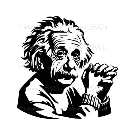 Albert Einstein Svg  Png Dxf Pdf Eps Graphic Ideal For Cricut