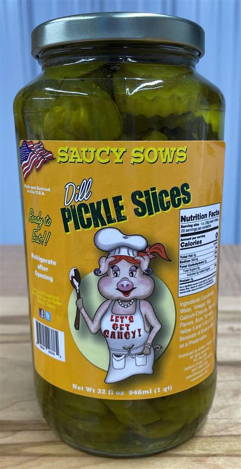 Saucy Sows Dill Pickle Slices Richards Maple Products