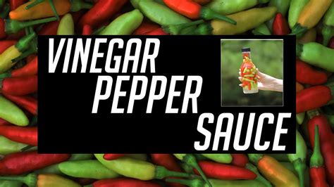 Vinegar Pepper Sauce Simple Recipe Youtube