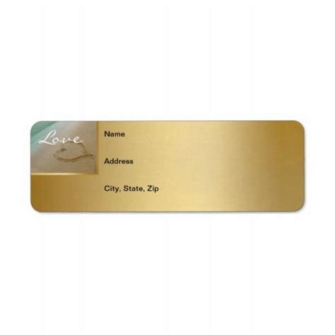 Customize your return address labels with dozens of themes, colors, and styles to make an impression. Wedding Mailing Label - Heart Carved In The Sand # ...