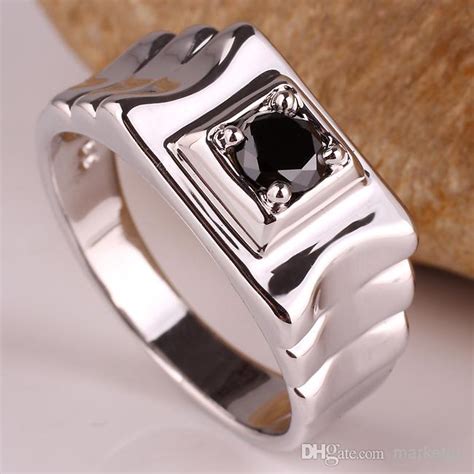 Historically, men's rings were always designed by the finest artisans, detailed with careful precision, and personalized to suit the man's sense of style. 2018 Unique Design Black Onyx Men 925 Sterling Silver Ring ...