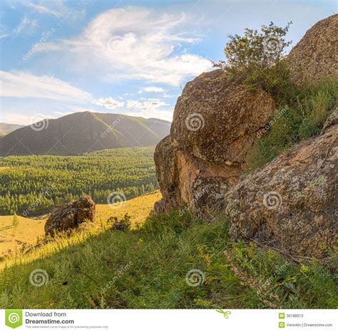 Butte Stock Image Image Of Sunlight Rock Tree Valley 36188913