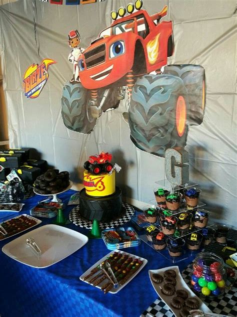 Blaze And Monster Machine Party Ideas 2nd Birthday Pinterest Party Ideas Monsters And Parties