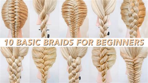 10 Basic Braids For Beginners How To Braid Hair ⭐️ Cute And Easy Everyday Hairstyles ⭐️ Youtube