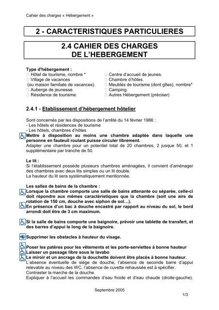 PDF cahier de charge maison d hote tunisie PDF Télécharger Download