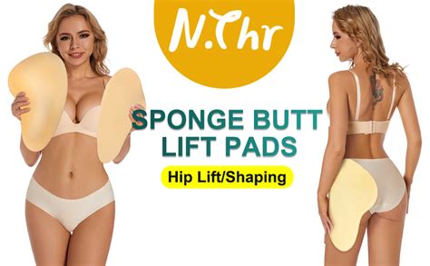 Nthr 1 Pair Breathable Sponge Butt Lift Padship Thigh Pads Reusable Buttocks Enhancers Inserts