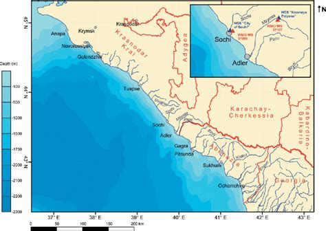 The Black Sea Coast Of Krasnodar Krai And The Republic Of Abkhazia The Download Scientific