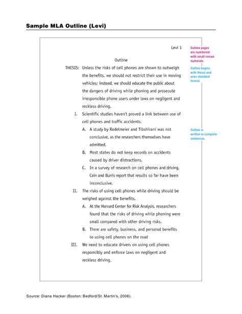 For variety daly places a signal phrase after a brief quotation. Outline Format