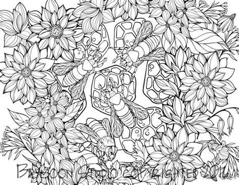 Printable Bee Coloring Pages For Adults
