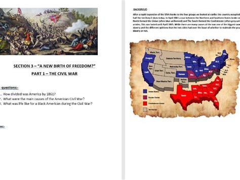 The American Civil War Teaching Resources