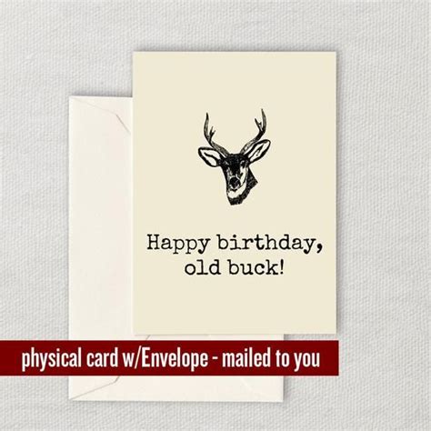 Deer Hunter Birthday Card Hunting Birthday Card Happy Etsy Birthday Cards Hunting Birthday