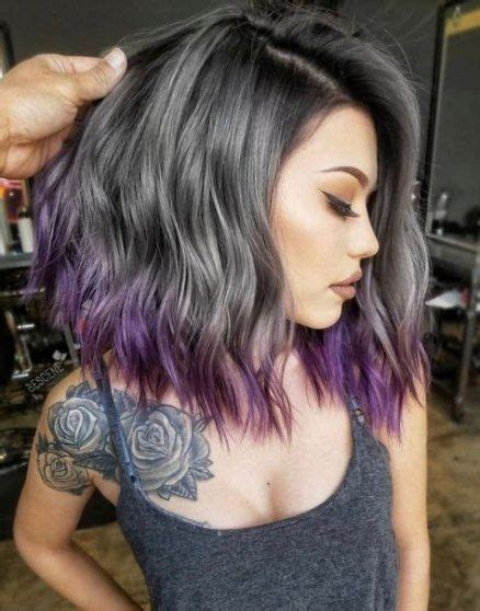 Hair Purple Silver Lavender New Ideas Mechas Californianas Cabello Corto Estilos De
