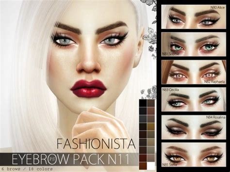 The Sims Resource Fashionista Eyebrow Pack N11 By Pralinesims • Sims 4
