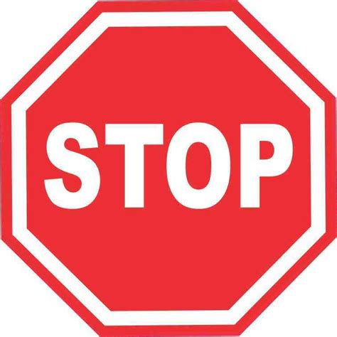 5inx5in Stop Sign Sticker Vinyl Road Signs Stickers Traffic Symbol