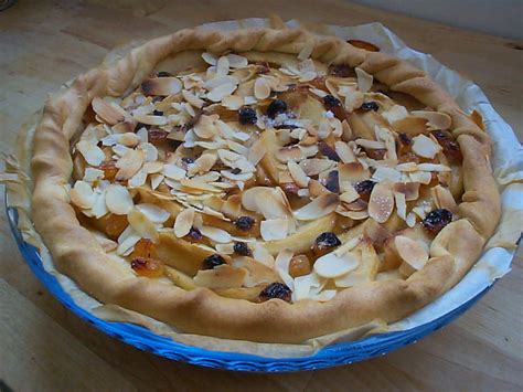 1/2 sachet de nappage pour tarte + 1.5 càs de sucre + 12.5 cl de jus de pommes ou d'eau ou confiture d'abricot Recette de Tarte aux pommes, amandes effilées et raisins ...