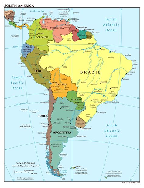 Latin America Map With Capitals Map Of The World