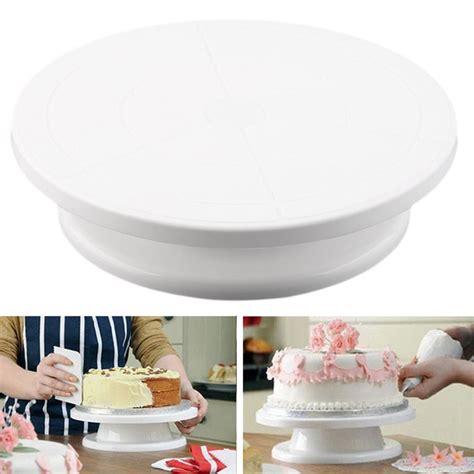 11 28cm Cake Making Turntable Rotating Decorating Round Platform