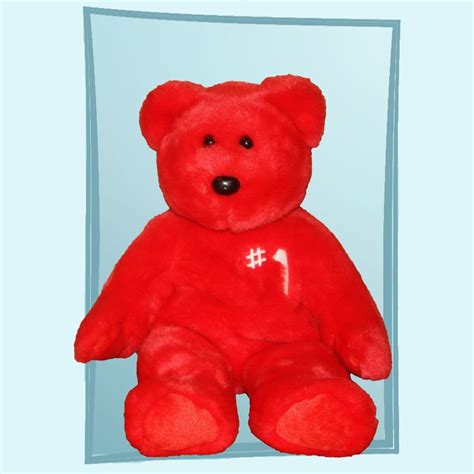 2002 Ty Beanie Buddies Red 1 Teddy Bear Beanie Buddies Ty Beanie Teddy