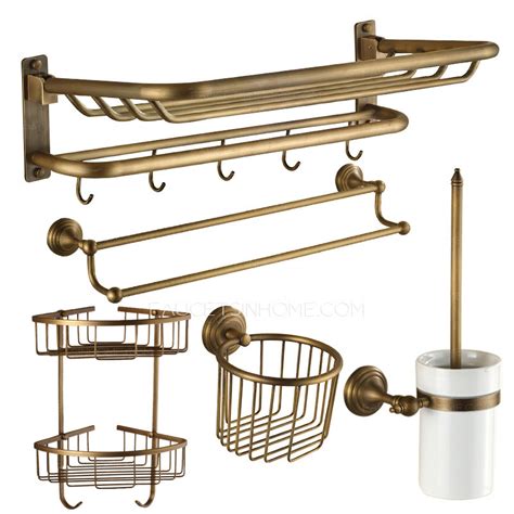 Get free shipping on qualified brass bathroom hardware or buy online pick up in store today in the bath department. Designer 5-Piece Foldable Antique Brass Bathroom Accessory ...