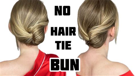 No Hair Tie Bun Hair Hack And Tutorial Viral Tik Tok Hair Hack