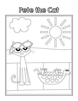 3 Pete the Cat Coloring Pages by Kristen Coughlan | TpT | Pete the cat