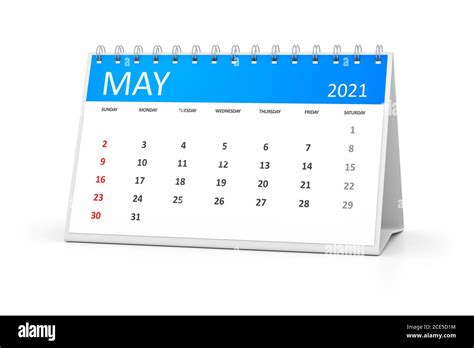 Table Calendar 2021 May Stock Photo Alamy