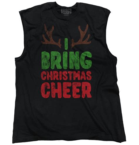 I Bring Christmas Cheer Sleeveless T Shirt Sleeveless Tshirt Cheer Camp Shirts Cheer Outfits