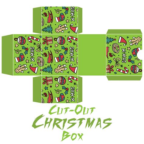 Christmas Gift Box Template Free Printable Printable Templates