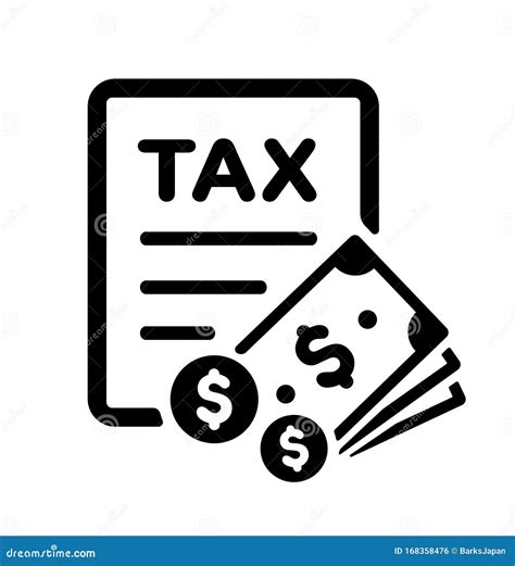 Payment Of Tax Tax Return Icon Illustration Us Dollar Stock Vector