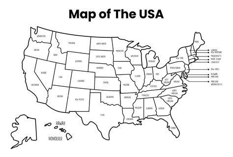 Printable All 50 States Map Printable Jd