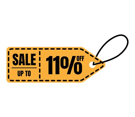 Up To 11 Percent Off Sale Discount Offer Price Sign Special Offer