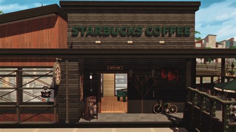 Starbucks Coffee Shop V2 Furnished At Dream Team Sims Sims 4 Updates