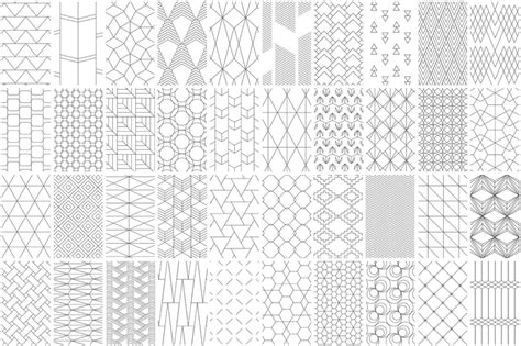 40 Seamless Geometric Line Patterns