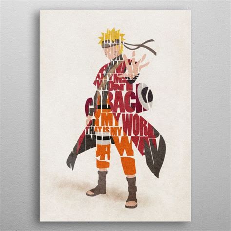 Naruto Uzumaki Portrait Poster Print By Deniz A Displate