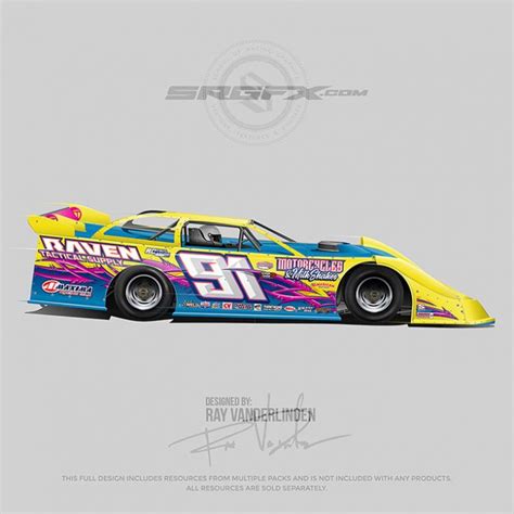 Xr1 Rocket Chassis Dirt Late Model Template School Of Racing Graphics