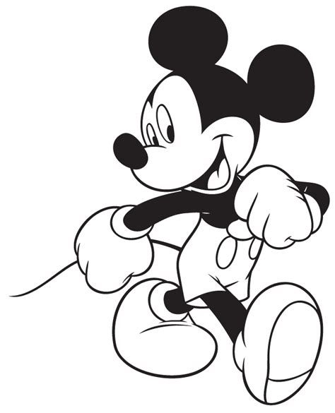 Gambar Mickey Mouse Hitam Putih Untuk Mewarnai 200 Gambar Mewarnai