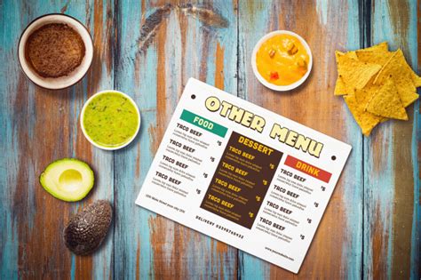 mexicaans restaurant menu model gratis psd bestanden