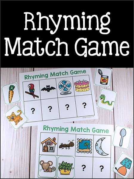 The types of phonological processes are almost identical in both spanish and english. Rhyming Match Games | Phonological awareness activities ...