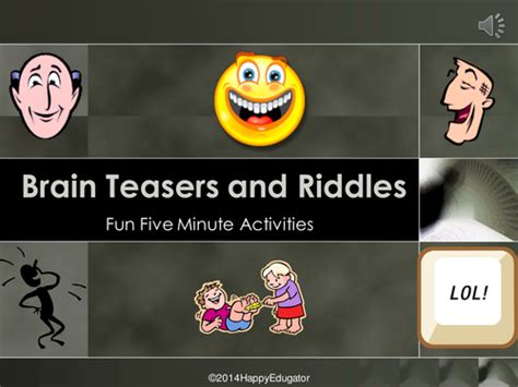 Brain Teasers And Riddles Powerpoint Teaching Resources