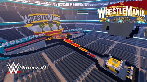The video shows construction workers at the entrance stage with a large pirate ship hanging above the. WWE : Minecraft [WrestleMania 37 (Stage Concept ...