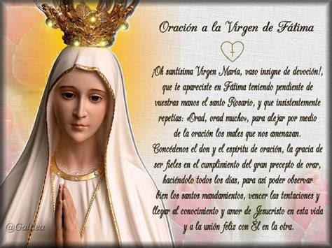 Oración A La Virgen De Fátima
