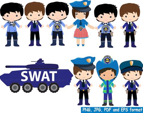 Police Swat Team Clip Art Png Pdf Eps Digital Etsy