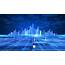Glowing Digital Technology City  Stock Motion Graphics Array