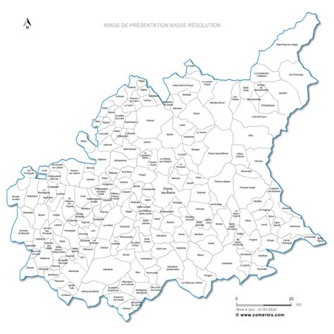 Carte Personnalisable Des Villes Et Communes Des Alpes De Haute Provence