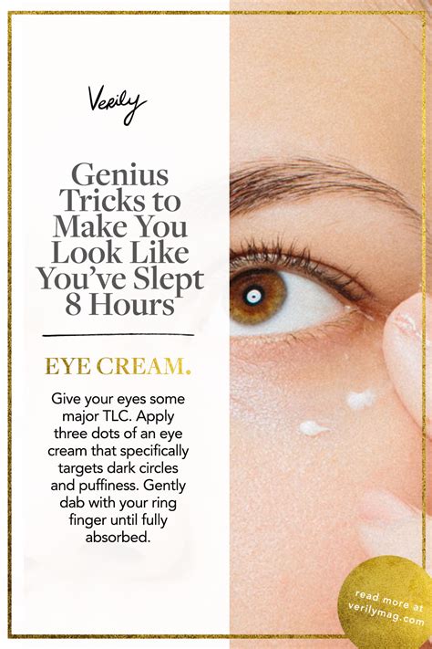 Genius Tricks To Make You Look Like Youve Slept 8 Hours Eye Cream
