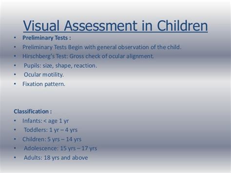 Vision Assessment