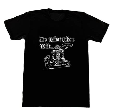 Aleister Crowley Fa A O Que Voc Wilt T Shirts Sat Nico Sat Nico Satanic Men T Camisa De Algod O